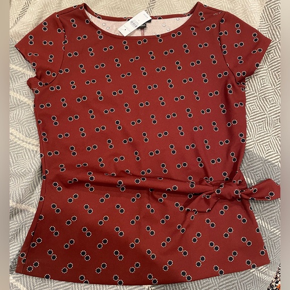 Ann Taylor Factory Tops - Ann Taylor Factory Peplum Scuba Short Sleeve Blouse